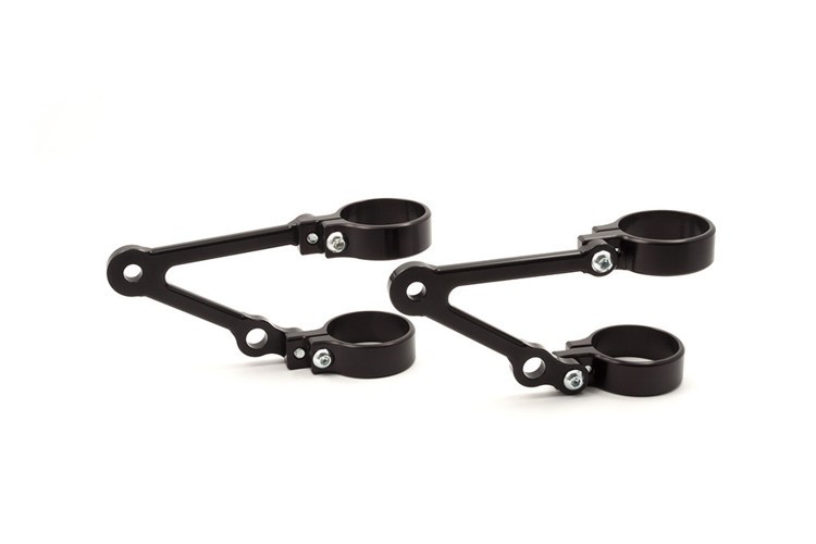 HEADLIGHT BRACKETS LSL SHORT W/ INDICATOR HOLES AND CLAMPS 41MM