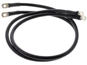 High-quality motorcycle battery cables from Revelry Motorcycles, durable and reliable for motorbike wiring.