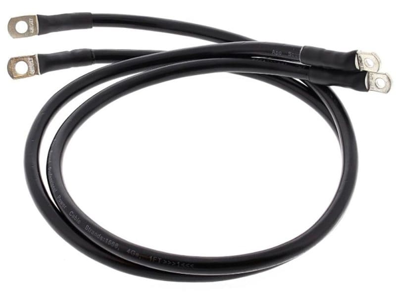 Battery Cable Kit - Black. Fits Touring 1989-1992 High-quality motorcycle battery cables from Revelry Motorcycles, durable and reliable for motorbike wiring.