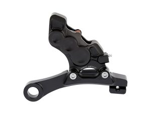 Right Hand Rear 6 Piston Caliper & Mounting Bracket - Black. Fits Touring 2008up