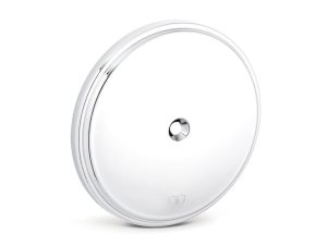 Polished motorcycle wheel hub for Revelry Motorcycles, high-quality motorcycle parts.