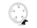 High-performance motorcycle brake disc, Revelry Motorcycles durable alloy brake rotor, suitable for custom bikes and motorcycle upgrades.