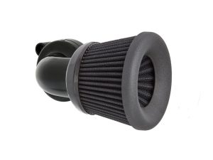 High-performance black motorcycle air filter for Revelry Motorcycles, durable and efficient.