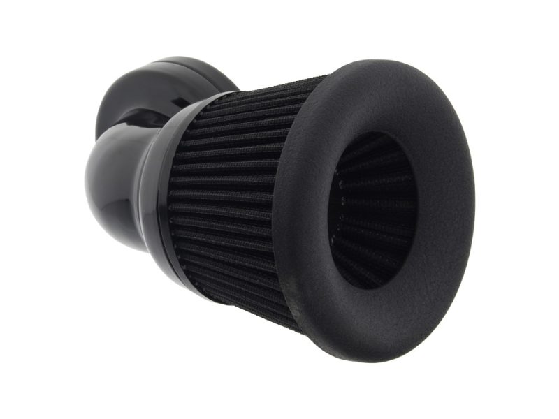 Velocity 90° Air Cleaner Kit - Black. Fits Softail 2000-2015 High-performance motorcycle air filter for Revelry Motorcycles, durable and easy to install.