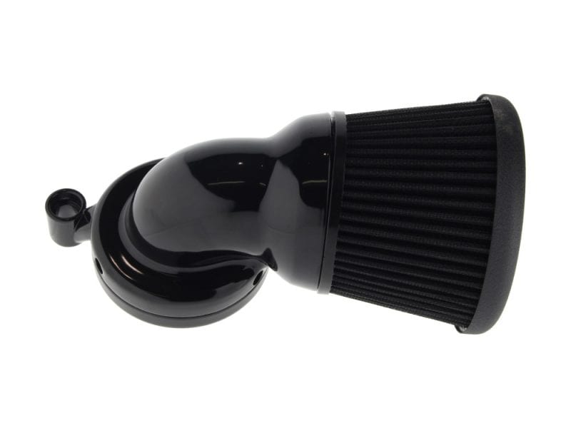 Black motorcycle air intake custom part for Revelry Motorcycles Australia.