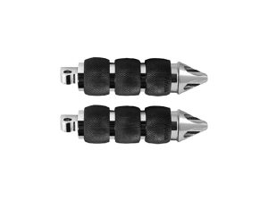 Spike Air Cushion Footpegs - Chrome. Fits H-D.