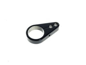 1-1/4in. Cable Clamp with Dual Throttle & Idle Cable Holes - Gloss Black