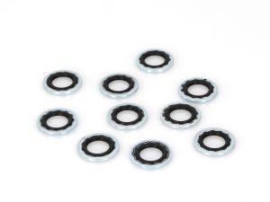 10mm Brake Banjo Washer with Rubber Sealing Washer - Pack of 10.