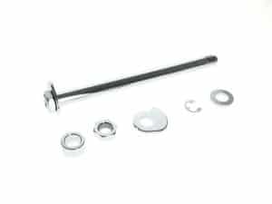 Bright silver motorcycle fastener kit for Revelry Motorcycles, durable and high-quality parts.