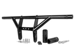 Front & Rear Brawler Crash Bar Kit - Black. Fits Sportster 2004-2021 with Mid-Mount Controls