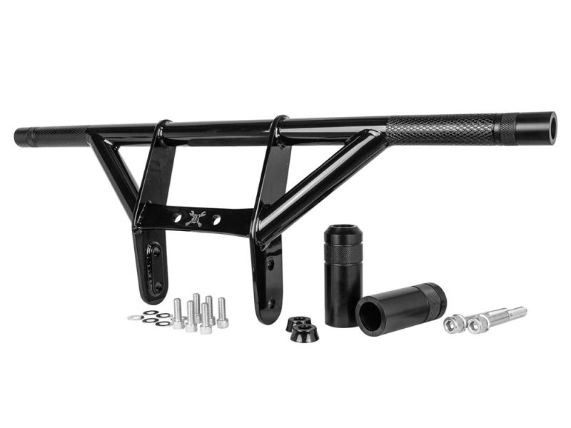 Front & Rear Brawler Crash Bar Kit - Black. Fits Sportster 2004-2021 with Mid-Mount Controls