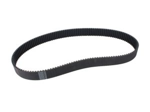 Timing belt for motorcycle engine maintenance and repairs.