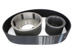 V-Ribbed Drive Belt and Pulley Kit for Harley Davidson Motorcycles.