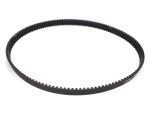 Black motorcycle timing belt for Revelry Motorcycles, durable and high-quality.