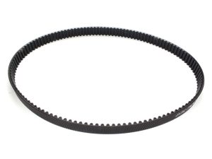 Black motorcycle timing belt for Revelry Motorcycles, durable and high-quality.