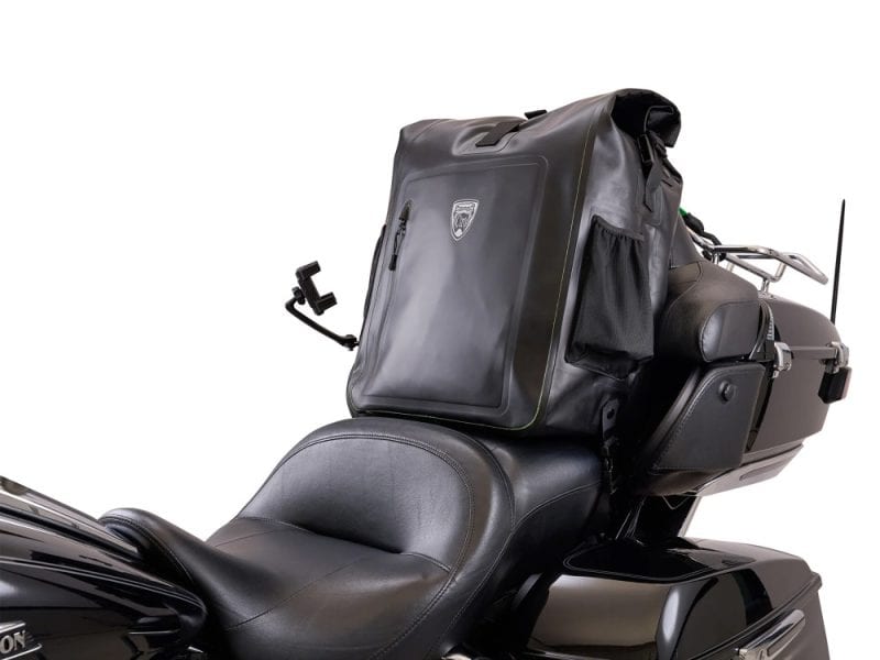 Waterproof motorcycle tank bag for Revelry Motorcycles touring and adventure bikes.