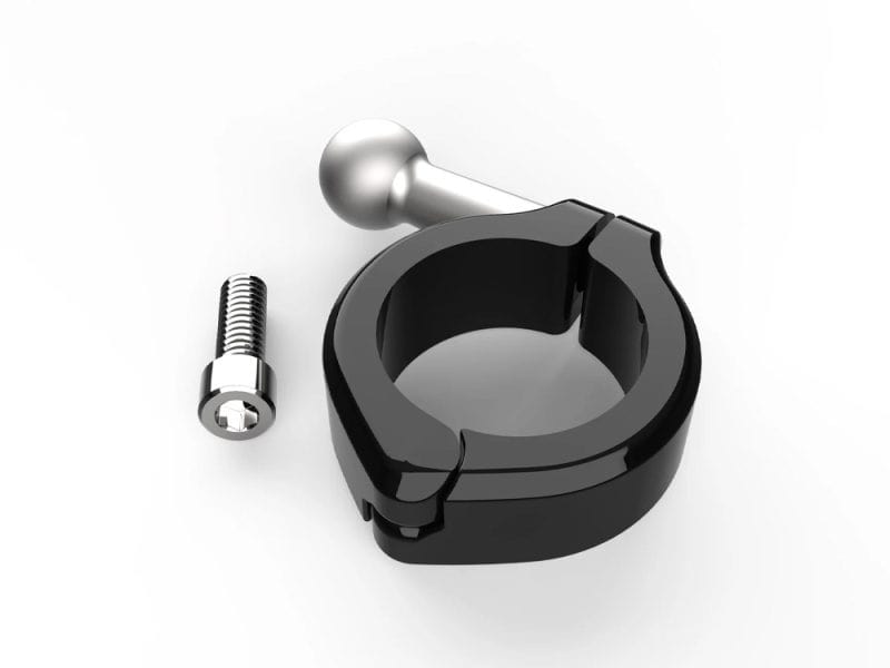 High-quality motorcycle handlebar clamp with mounting bolt for Revelry Motorcycles.