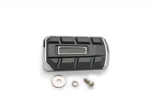 Chicane Brake Pedal Pad - Chrome. Fits Touring 1980up, FL Softail 1986-2017 & Dyna Switchback 2012-2016