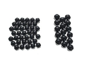 Black motorcycle engine fasteners, hex bolts, and fastener hardware for Revelry Motorcycles enthusiasts.