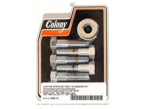 High-quality custom sprocket bolt and washer kit for vintage motorcycle rear wheels.
