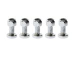 Chrome motorcycle wheel bolt set for Revelry Motorcycles, durable alloy construction.