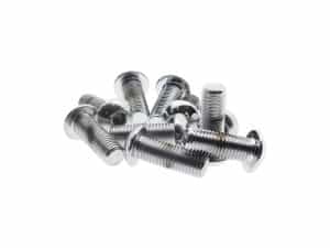 5/16-24 x 7/8in. UNF Button Head Allen Bolts - Chrome. Pack 10.