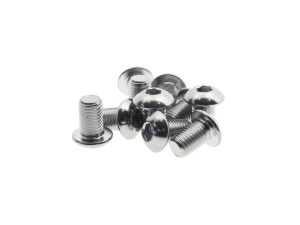 5/16-24 x 1/2in. UNF Button Head Allen Bolts - Chrome. Pack 10.
