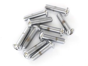5/16-24 x 1/4in. UNF Button Head Allen Bolts - Chrome. Pack 10.