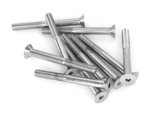 Aviation screws and bolts for motorcycle repairs and custom builds at Revelry Motorcycles.