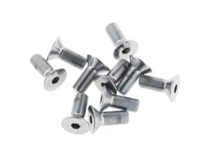Stainless steel motorcycle screws, high-quality fasteners for custom motorcycle builds.