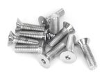 Stainless steel motorcycle screws for bike assembly and maintenance.