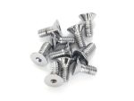 Shiny silver motorcycle screws for Revelry Motorcycles bikes.