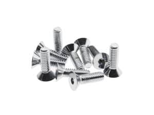 Aluminium motorcycle screws for Revelry motorcycles, high-quality fasteners, durable bike parts.