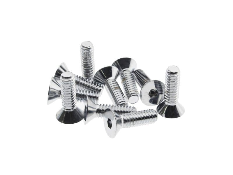 Aluminium motorcycle screws for Revelry motorcycles, high-quality fasteners, durable bike parts.