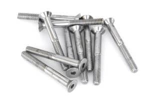 Stainless steel bolts for motorcycle repairs and custom builds at Revelry Motorcycles.