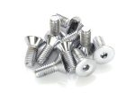 High-quality motorcycle hardware bolts for custom Revelry Motorcycles builds.