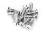 Stainless steel motorcycle screws for bike maintenance and repairs.