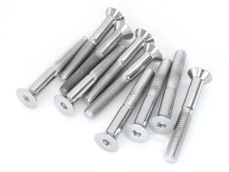 High-quality motorcycle bolts and fasteners for Revelry Motorcycles and custom bike builds.