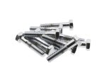 Stainless steel motorcycle screws for bike assembly and repairs.