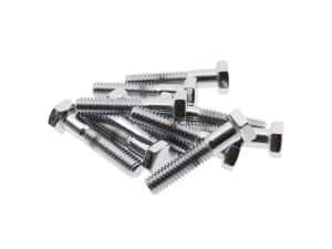 Stainless steel motorcycle screws for bike assembly and repairs.
