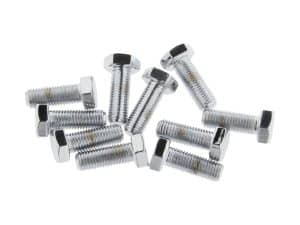 Stainless steel motorcycle hardware bolts for Revelry Motorcycles repairs and modifications.