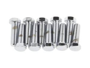 Chrome motorcycle wheel bolts for Revelry Motorcycles.