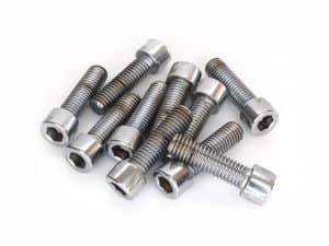Bolts for motorcycle repair and maintenance.