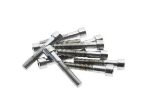1/4-24 x 1-7/16in. UNF Polished Socket Head Allen Bolts - Chrome. Pack 10.