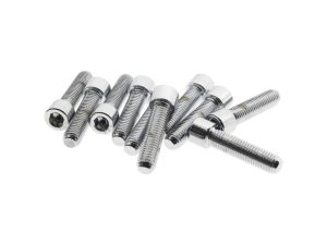 1/4-28 x 1in. UNF Polished Socket Head Allen Bolts - Chrome. Pack 10.