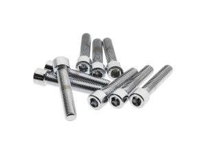 1/4-28 x 1-1/4in. UNF Polished Socket Head Allen Bolts - Chrome. Pack 10.