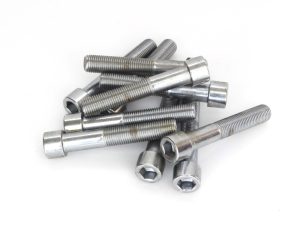 3/8-24 x 2-1/4in. UNF Polished Socket Head Allen Bolts - Chrome. Pack 10.