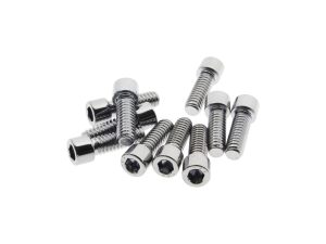 1/4-20 x 3/4in. UNC Polished Socket Head Allen Bolts - Chrome. Pack 10.