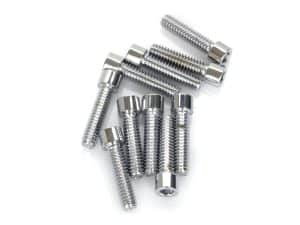 Chrome motorcycle bolts for custom bike builds and repairs at Revelry Motorcycles Australia.