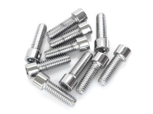 5/16-18 x 1in. UNC Polished Socket Head Allen Bolts - Chrome. Pack 10.